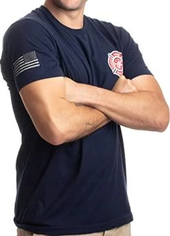 Firefighter Maltese Cross | Fire Fighter Rescue Courage Honor Red Line T-Shirt