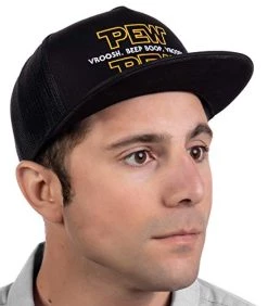 Pew Pew Wars | Funny Sci-fi Space Star Noises Science Geeky Cap, Nerdy Dad Hat-(Trucker) Black -T-Shirt Store 41UFxDOD5SL