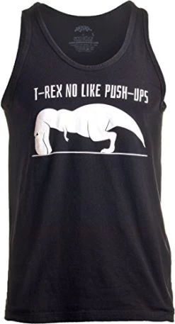 T-REX NO Like Push-UPS | Funny Adult Weight Lifting Workout Cross Train Tank Top