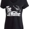 The Catmother | Funny, Cute Cat Mother Mom Owner Pet Kitty Kitten Women V-Neck T-Shirt -T-Shirt Store 41VOSSRTQ1L