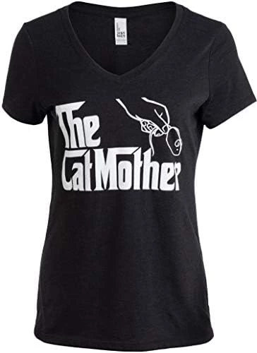 The Catmother | Funny, Cute Cat Mother Mom Owner Pet Kitty Kitten Women V-Neck T-Shirt 9 The Catmother | Funny, Cute Cat Mother Mom Owner Pet Kitty Kitten Women V-Neck T-Shirt - Image 7