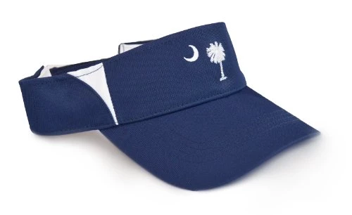South Carolina State Flag Performance Visor| SC Palmetto Wicking Golfing Visor Navy 3 South Carolina State Flag Performance Visor| SC Palmetto Wicking Golfing Visor Navy