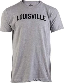 Louisville | Classic Retro City Grey Style Kentucky KY Bluegrass Derby Men Women T-Shirt