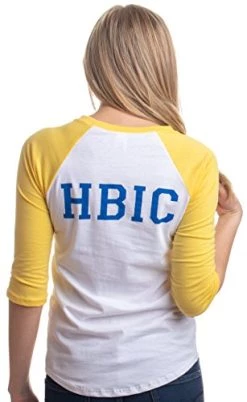 HBIC | Head Bitch In Charge Cosplay Teen Vixen Women Yellow Baseball T-Shirt