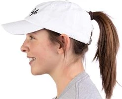 #Momlife | Ponytail Dad Hat Funny Cute Mom Life Mommy Mother Pony Tail Low Cap - White