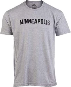 Minneapolis | Classic Retro City Grey Style Minnesota Nice St. Paul Men Women T-Shirt-(Grey,3XL)