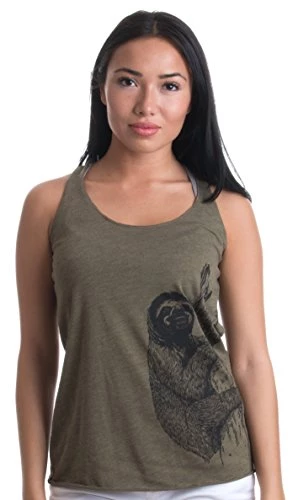 Sloth Top | Artsy Line Art Sloth Illustration Women's Triblend Racerback Tank 2 Sloth Top | Artsy Line Art Sloth Illustration Women's Triblend Racerback Tank