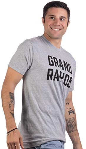 Grand Rapids | Classic Retro City Grey West Michigan MI Lake Men Women T-Shirt-(Adult,XL) 5 Grand Rapids | Classic Retro City Grey West Michigan MI Lake Men Women T-Shirt-(Adult,XL) - Image 3
