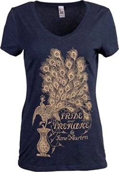 Pride & Prejudice | Jane Austen 1813 Romance Book Club Reader Reading Women's V-Neck T-Shirt Top