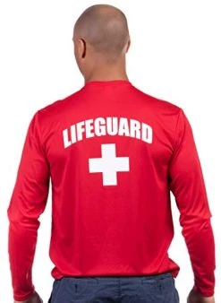 Lifeguard | Red UPF 50+ Sunblocking Sun Shirt Performance Uniform Costume Long Sleeve Rash Guard T-Shirt 9 Lifeguard | Red UPF 50+ Sunblocking Sun Shirt Performance Uniform Costume Long Sleeve Rash Guard T-Shirt -T-Shirt Store 41ZFe07p12L