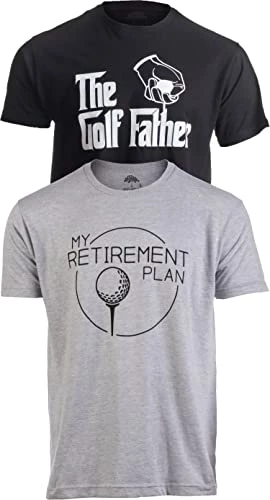 Golf Father + My (Golf) Retirement Plan - 2 Golfing Tee Shirt Bundle - Two Funny Golfer T-Shirts 3 Golf Father + My (Golf) Retirement Plan - 2 Golfing Tee Shirt Bundle - Two Funny Golfer T-Shirts