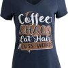Coffee, Chaos, Cat Hair, Cusswords | Funny Sassy Sarcastic V-Neck T-Shirt For Women - (Vneck,S) 2 Coffee, Chaos, Cat Hair, Cusswords | Funny Sassy Sarcastic V-Neck T-Shirt For Women - (Vneck,S) -T-Shirt Store 41aJRPprTyL