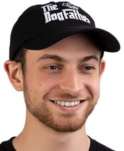 Ann Arbor T-shirt Co. The Dogfather | Funny Cute Dog Father Dad Owner Pet Doggo Pup Fun Humor Baseball Cap Hat -T-Shirt Store 41aqzbBBjTL