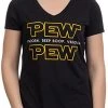 Pew Pew Wars | Funny Sci-fi Space Star Noises For Geek Girl Women T-Shirt Top -T-Shirt Store 41asIAZpFXL 1