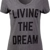 Living The Dream | Funny Saying Phrase Comment Joke Graphic V-Neck T-Shirt For Women-(Vneck,M) 1 Living The Dream | Funny Saying Phrase Comment Joke Graphic V-Neck T-Shirt For Women-(Vneck,M) -T-Shirt Store 41b2pjzWSQL