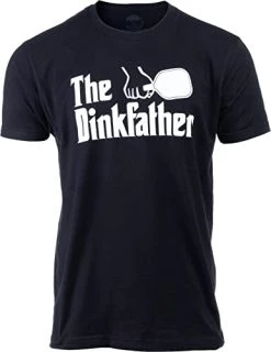 The Dinkfather | Funny Pickleball Player Pickle Ball Paddle Dink Joke T-Shirt For Men