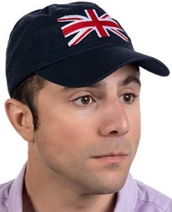 Union Jack Flag | UK United Kingdom Great Britain British Baseball Cap Dad Hat Navy Blue