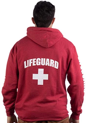 Lifeguard | Red Unisex Uniform Fleece Hoody Sweatshirt Hoodie Sweater Men Women 7 Lifeguard | Red Unisex Uniform Fleece Hoody Sweatshirt Hoodie Sweater Men Women - Image 5