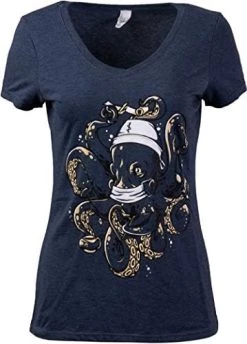 Medical Humor Graphic Tees | Funny Cute Doctor Nurse Practitioner RN PA NP V-Neck T-Shirt For Women -T-Shirt Store 41bramxocpL. AC