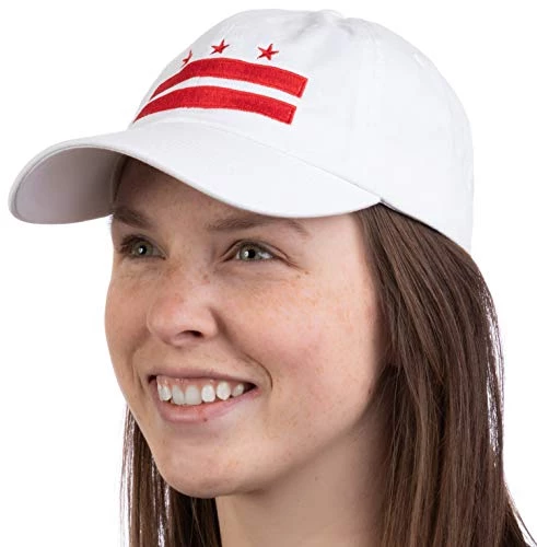 Washington DC Flag | D.C. Capitol Northern Virginia Low Fit Baseball Cap Dat Hat White 7 Washington DC Flag | D.C. Capitol Northern Virginia Low Fit Baseball Cap Dat Hat White - Image 5