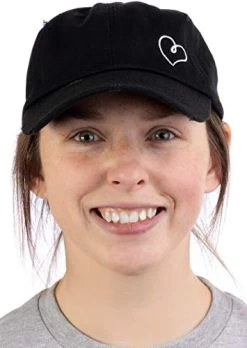 Heart Stitch | Ponytail Dad Hat Boating Lake Beach Pool Cute Pony Tail Low Cap - Black -T-Shirt Store 41cDi9eeXOL