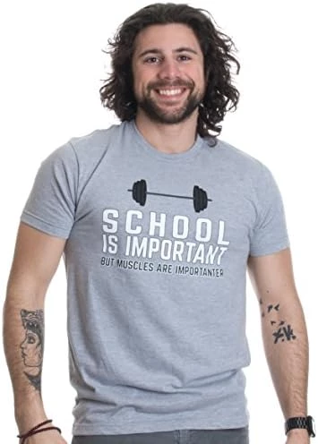 School Is Important, But Muscles Are Importanter | Funny Body Building T-Shirt 8 School Is Important, But Muscles Are Importanter | Funny Body Building T-Shirt - Image 6
