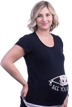See You Soon! | Cute Funny Maternity Pregnancy Baby Scoop Neck Top T-Shirt For Pregnant Women 7 See You Soon! | Cute Funny Maternity Pregnancy Baby Scoop Neck Top T-Shirt For Pregnant Women -T-Shirt Store 41d1Er1gbdL