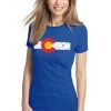Colorado State Flag Distressed Ladies' T-Shirt/Vintage Look CO Denver Tee 1 Colorado State Flag Distressed Ladies' T-Shirt/Vintage Look CO Denver Tee -T-Shirt Store 41dBIclYNJL