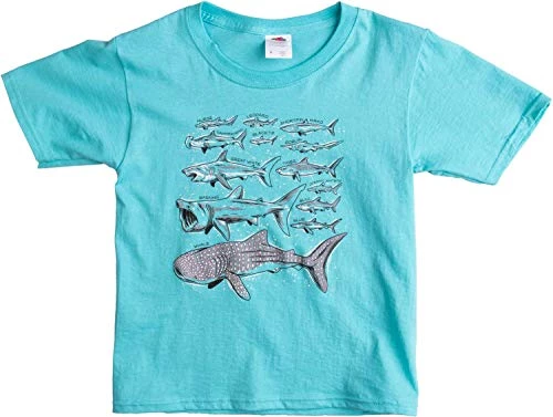 Shark Species | Cool Ocean Fan Boy Girl Birthday Party Swim Shirt Youth T-Shirt 3 Shark Species | Cool Ocean Fan Boy Girl Birthday Party Swim Shirt Youth T-Shirt