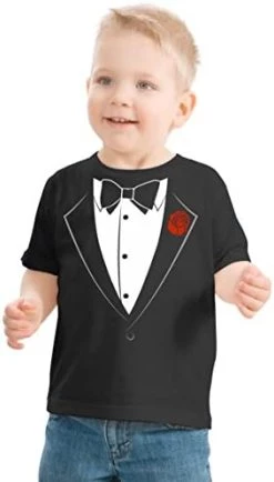 Ann Arbor T-shirt Co. Big Boys' Tuxedo Tee | Kid's Wedding Youth & Toddler Shirt -T-Shirt Store 41eOe78g YL. AC