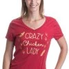 Crazy Chicken Lady | Cute Backyard Chicken Farmer Humor Ladies' V-Neck T-Shirt-(Vneck,L) 1 Crazy Chicken Lady | Cute Backyard Chicken Farmer Humor Ladies' V-Neck T-Shirt-(Vneck,L) -T-Shirt Store 41ej0M8tGsL