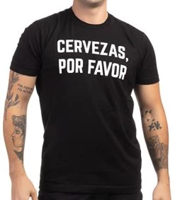 Cervezas, Por Favor | Funny Spanish Party Saying Mexico Vacation Graphic T-Shirt For Men
