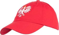 Poland Pride | Vintage Style, Retro Polish Eagle Polska Low Baseball Cap Dad Hat Red