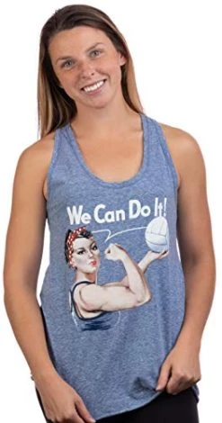 Ann Arbor T-shirt Co. Rosie The Volleyball Player | Funny Riveter Racerback Girl Tank Top For Women-(Racerback,M) 9 Ann Arbor T-shirt Co. Rosie The Volleyball Player | Funny Riveter Racerback Girl Tank Top For Women-(Racerback,M) -T-Shirt Store 41f0pxy6ieL