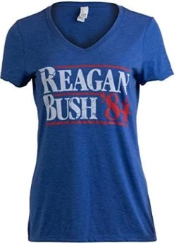 Reagan Bush '84 | Vintage Style Conservative Republican GOP Women V-Neck T-Shirt -T-Shirt Store 41fCAuQmgJL. AC