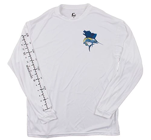 Fishing Ruler | Salt Water Fisherman, Forearm Ruler Unisex Boating T-Shirt-(Adult,L) White 4 Fishing Ruler | Salt Water Fisherman, Forearm Ruler Unisex Boating T-Shirt-(Adult,L) White - Image 2