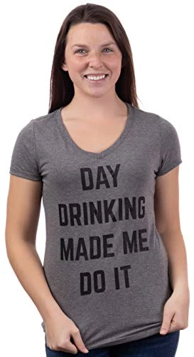 Day Drinking Made Me Do It | Funny Women's Party Festival Concert Joke Beer Graphic T-Shirt-(Vneck,M) 4 Day Drinking Made Me Do It | Funny Women's Party Festival Concert Joke Beer Graphic T-Shirt-(Vneck,M) - Image 2