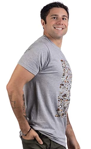 Vintage Mushrooms Illustration | Morel Hunter Shroom Nature Art Men Women T-Shirt 5 Vintage Mushrooms Illustration | Morel Hunter Shroom Nature Art Men Women T-Shirt - Image 3