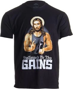 Hallowed Be Thy Gains | Funny Muscle Jesus Weight Lifting Work Out Humor T-Shirt 11 Hallowed Be Thy Gains | Funny Muscle Jesus Weight Lifting Work Out Humor T-Shirt -T-Shirt Store 41gMJ6K8LlL. AC