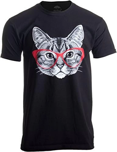 Red Linda Glasses Cat | Funny Belcher Kitty Cute Humor Fun T-Shirt For Men Women 6 Red Linda Glasses Cat | Funny Belcher Kitty Cute Humor Fun T-Shirt For Men Women - Image 5