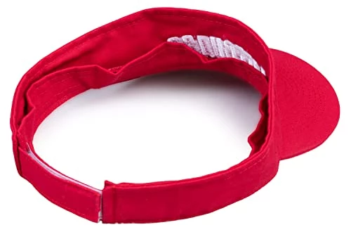 Ann Arbor T-shirt Co. Lifeguard Visor | Professional Guard Hat Red Sun Cap Men Women Costume Uniform 4 Ann Arbor T-shirt Co. Lifeguard Visor | Professional Guard Hat Red Sun Cap Men Women Costume Uniform - Image 2