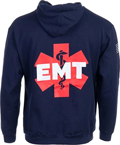 Ann Arbor T-shirt Co. EMT AEMT Star Life | Medical Paramedic Ambulance Emergency For Men Women Hooded Sweatshirt Hoody 4 Ann Arbor T-shirt Co. EMT AEMT Star Life | Medical Paramedic Ambulance Emergency For Men Women Hooded Sweatshirt Hoody - Image 2