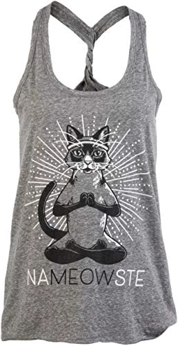 NaMEOWste | Cute, Funny Yoga Cat Namaste Workout Racerback Tank Top For Women 3 NaMEOWste | Cute, Funny Yoga Cat Namaste Workout Racerback Tank Top For Women