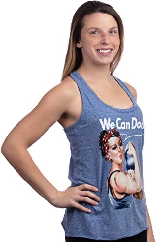 Ann Arbor T-shirt Co. Rosie The Lifter | Cute Workout Exercise Lifting Women Kettlebell Racerback Tank 4 Ann Arbor T-shirt Co. Rosie The Lifter | Cute Workout Exercise Lifting Women Kettlebell Racerback Tank - Image 2