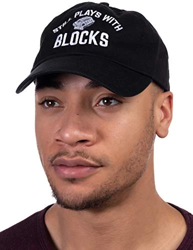 Still Plays With Blocks | Funny Engine Mechanic Car Guy Truck Repair Men Baseball Dad Hat Black 6 Still Plays With Blocks | Funny Engine Mechanic Car Guy Truck Repair Men Baseball Dad Hat Black - Image 4