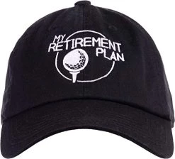 My (Golf) Retirement Plan | Funny Saying Golfing Shirt Golfer Ball Humor For Men Baseball Dad Hat Black