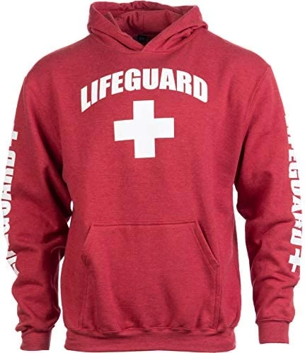 Lifeguard | Red Unisex Uniform Fleece Hoody Sweatshirt Hoodie Sweater Men Women 8 Lifeguard | Red Unisex Uniform Fleece Hoody Sweatshirt Hoodie Sweater Men Women - Image 6
