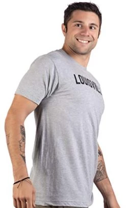 Louisville | Classic Retro City Grey Style Kentucky KY Bluegrass Derby Men Women T-Shirt -T-Shirt Store 41hjBArNbML