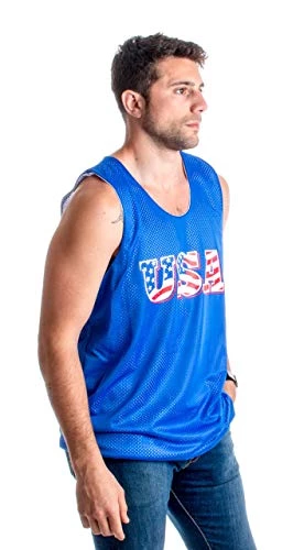 USA Mesh Reversible Tank Top | American Pride, Merica Unisex Patriot Party Tank 6 USA Mesh Reversible Tank Top | American Pride, Merica Unisex Patriot Party Tank - Image 4