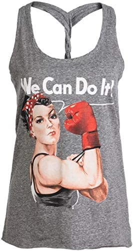 Rosie The Boxer | Funny Riveter Kickboxing Kick Boxing Racerback Tank Top For Women 7 Rosie The Boxer | Funny Riveter Kickboxing Kick Boxing Racerback Tank Top For Women - Image 5